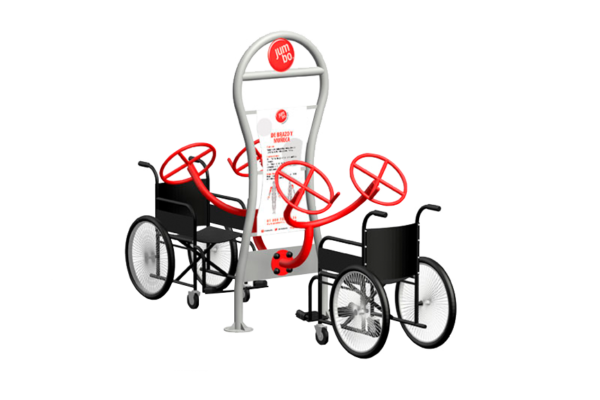 ejercitador de brazos para personas con silla de ruedas