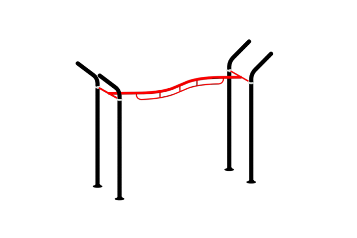 pasamanos curvo de calistenia