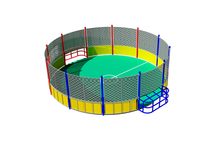 cancha circular de futbol rápido