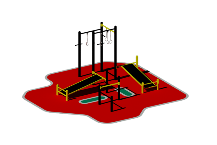 conjunto de aparatos para ejercicio