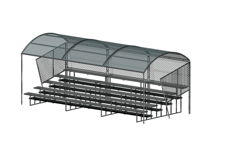 Gradas Techadas 5 Asientos y 4 Descansa Pies (MUD-116) - Productos Jumbo