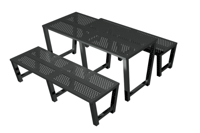 mesa tipo picnic