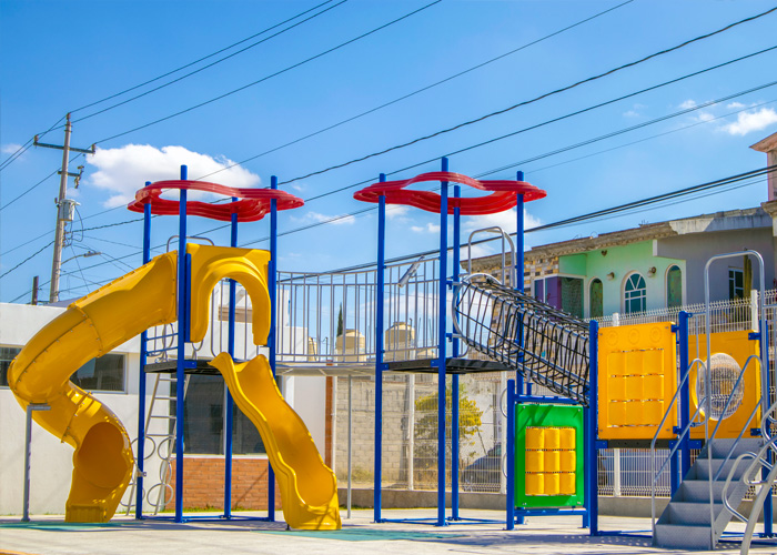 productos jumbo instalacion juego infantil tobogan resbaladilla parque san rafael comac mexico