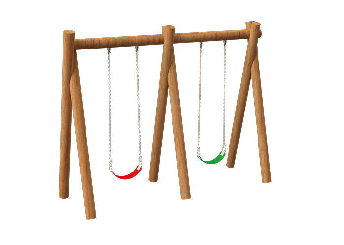 Columpio de madera