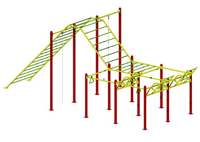 Gimnasio grande de barras