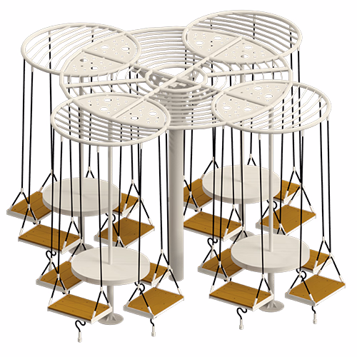 MESA MOEBIUS CON COLUMPIOS EN PLASTIMADERA